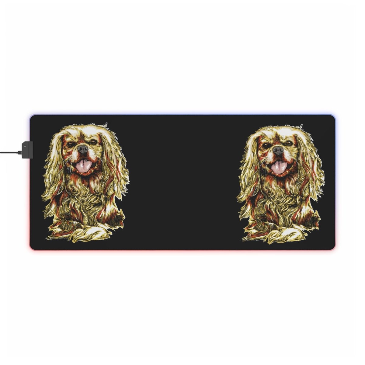 Illuminated Cocker Spaniel - Themed Gaming Mouse Pad - RGB LED Light - Curran Artworks