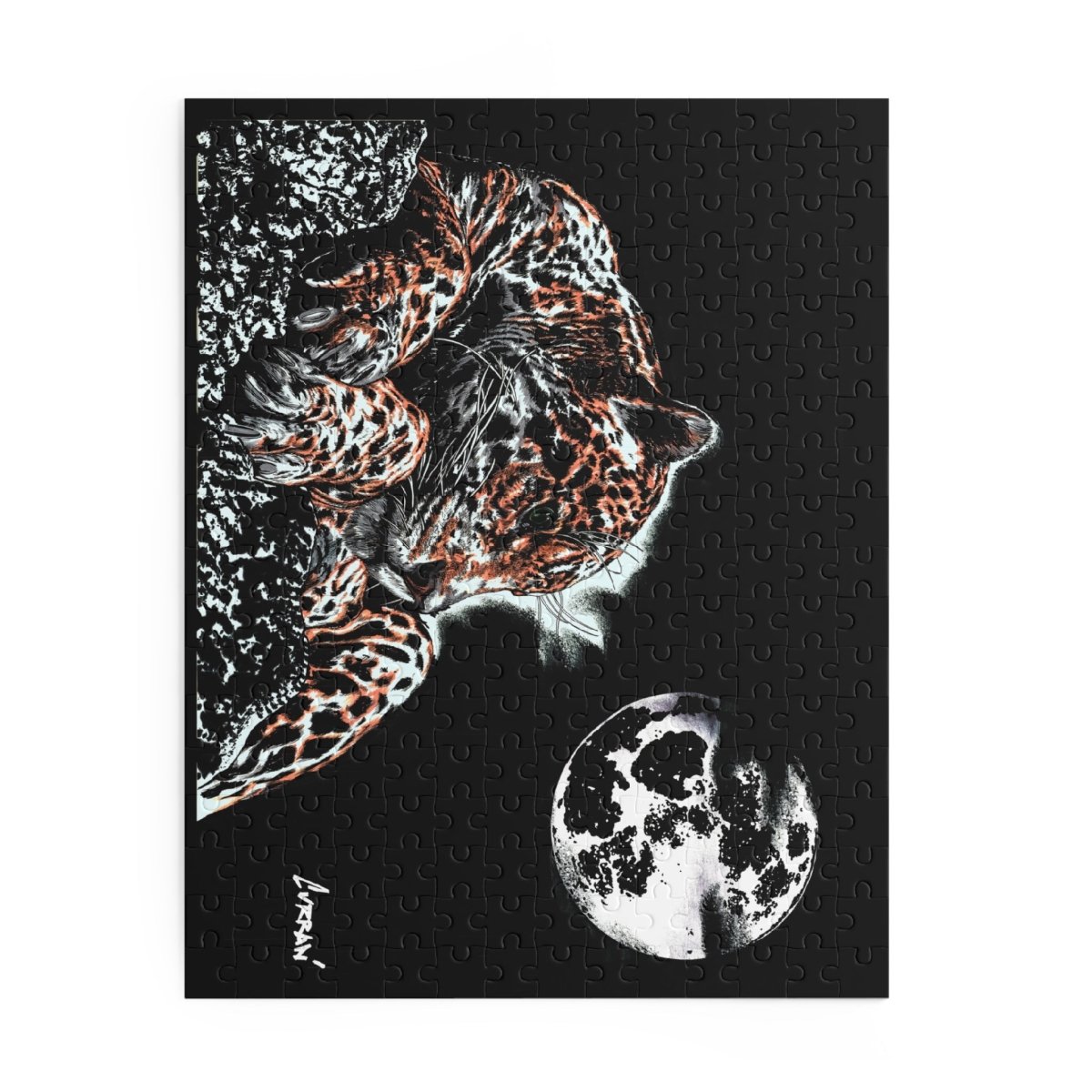 Jaguar Moon Puzzle - 120, 252, 500 - Piece Options | Wildlife Art - Curran Artworks