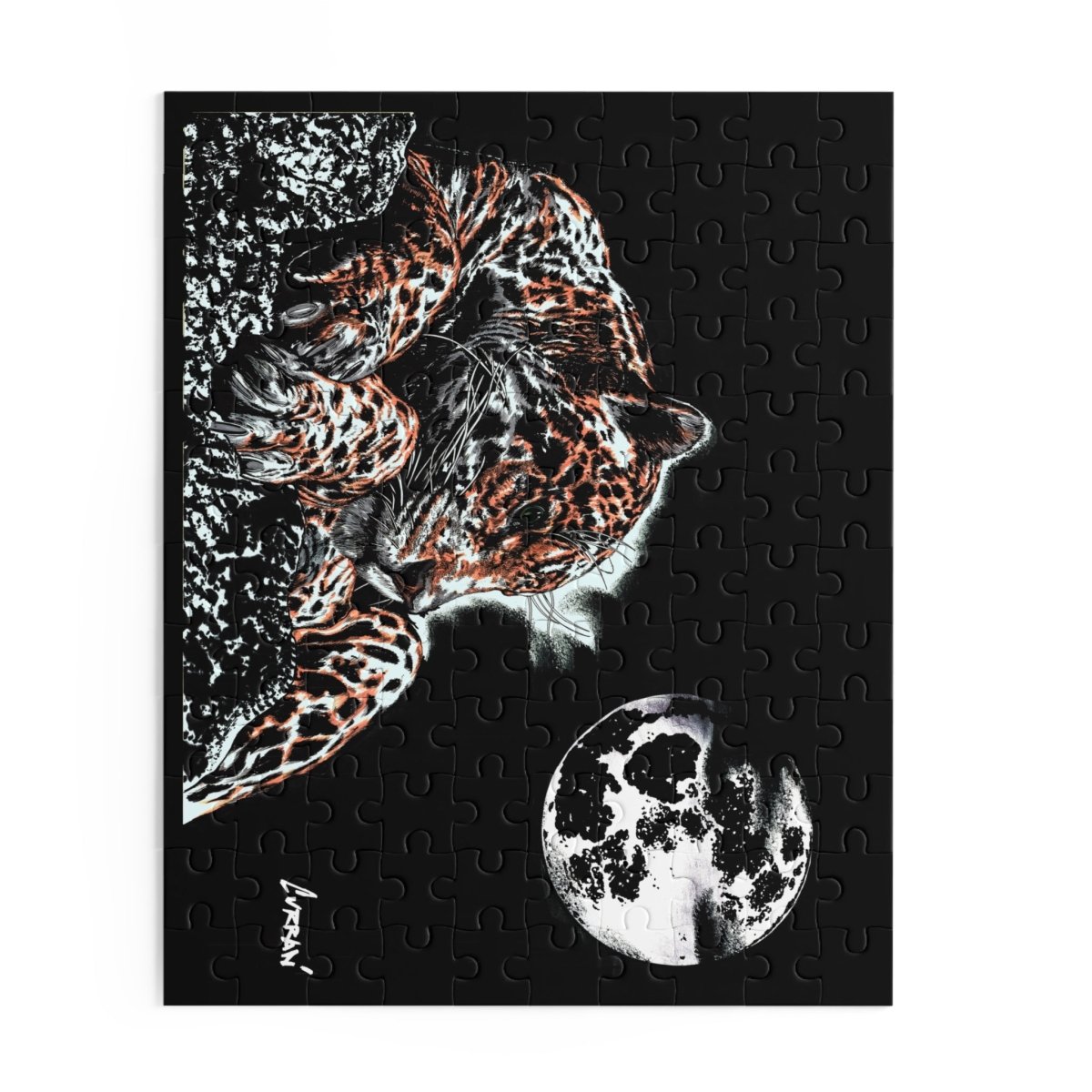 Jaguar Moon Puzzle - 120, 252, 500 - Piece Options | Wildlife Art - Curran Artworks