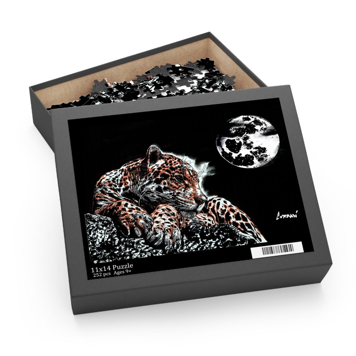 Jaguar Moon Puzzle - 120, 252, 500 - Piece Options | Wildlife Art - Curran Artworks