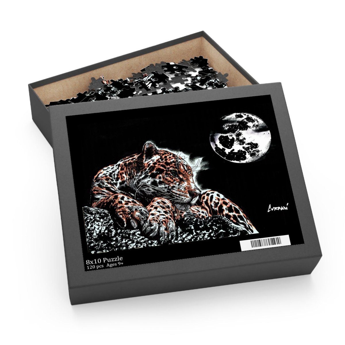 Jaguar Moon Puzzle - 120, 252, 500 - Piece Options | Wildlife Art - Curran Artworks