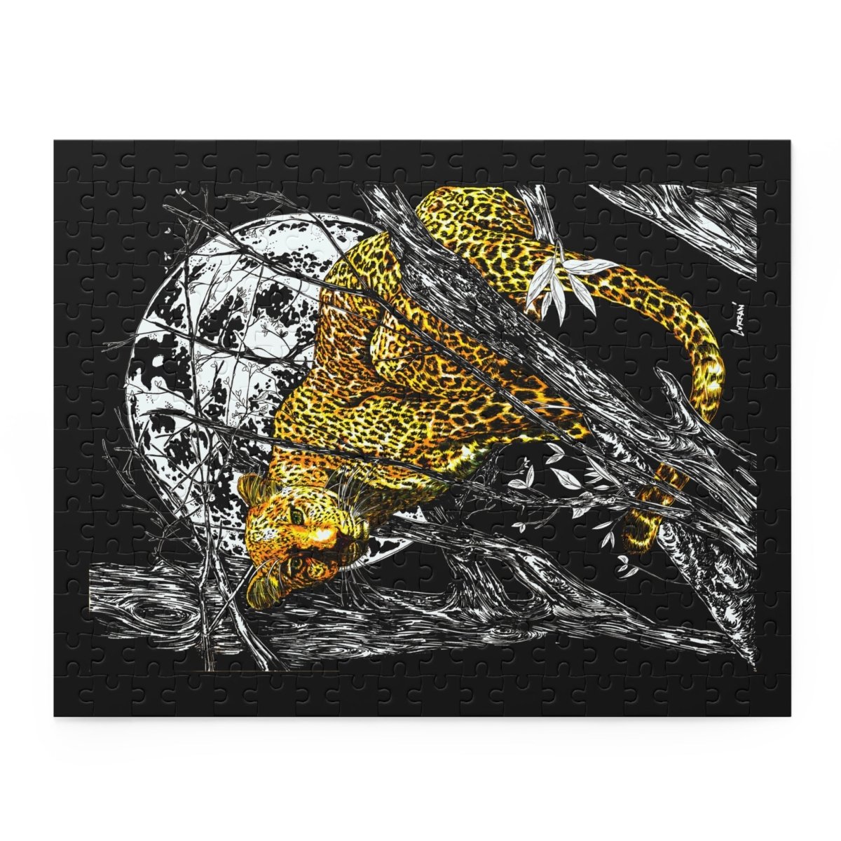 Jungle Leopard Puzzle - 120, 252, 500 - Piece Animal Art for Nature Lovers - Curran Artworks