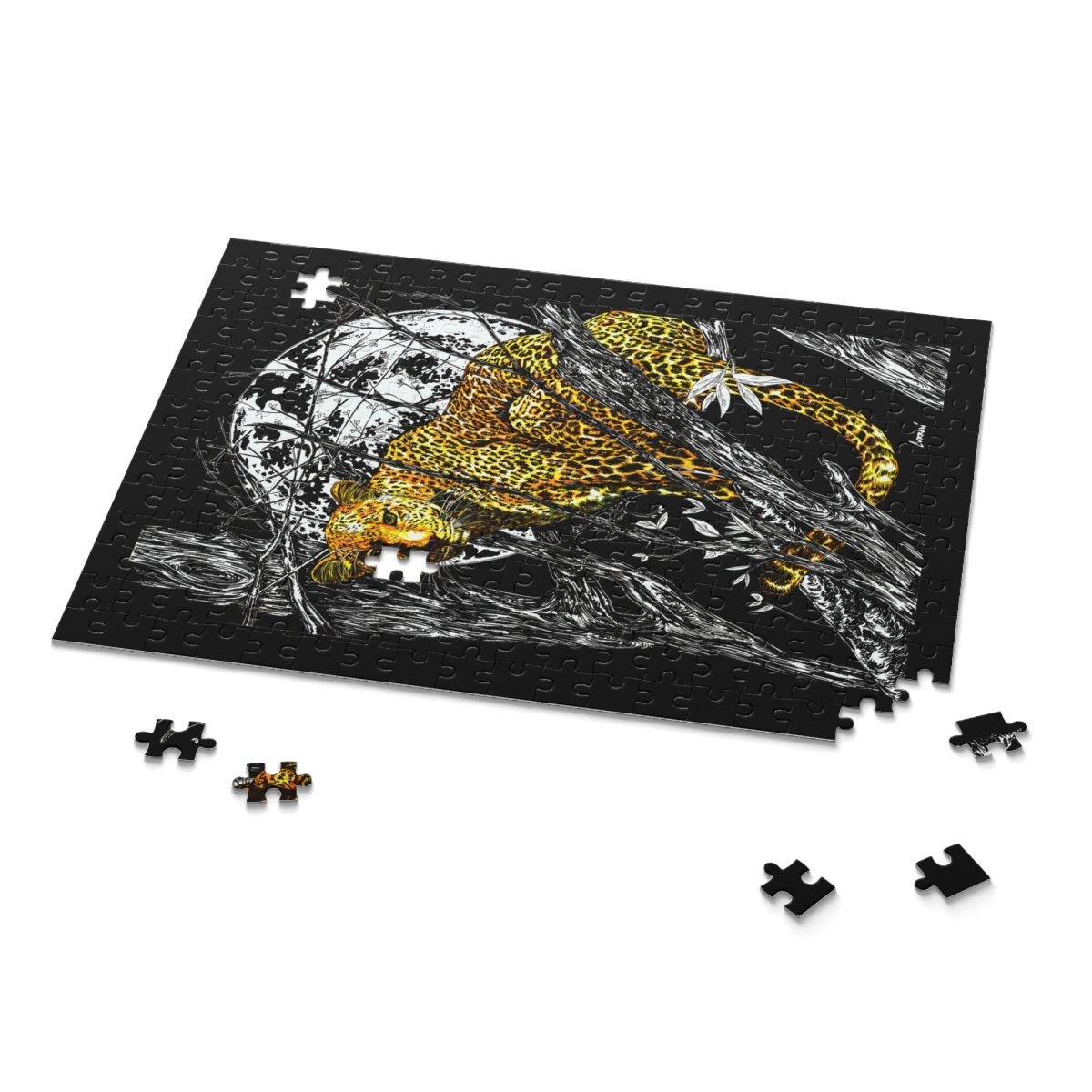 Jungle Leopard Puzzle - 120, 252, 500 - Piece Animal Art for Nature Lovers - Curran Artworks