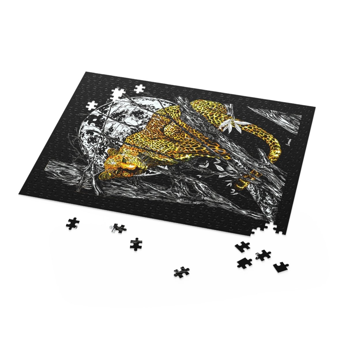 Jungle Leopard Puzzle - 120, 252, 500 - Piece Animal Art for Nature Lovers - Curran Artworks