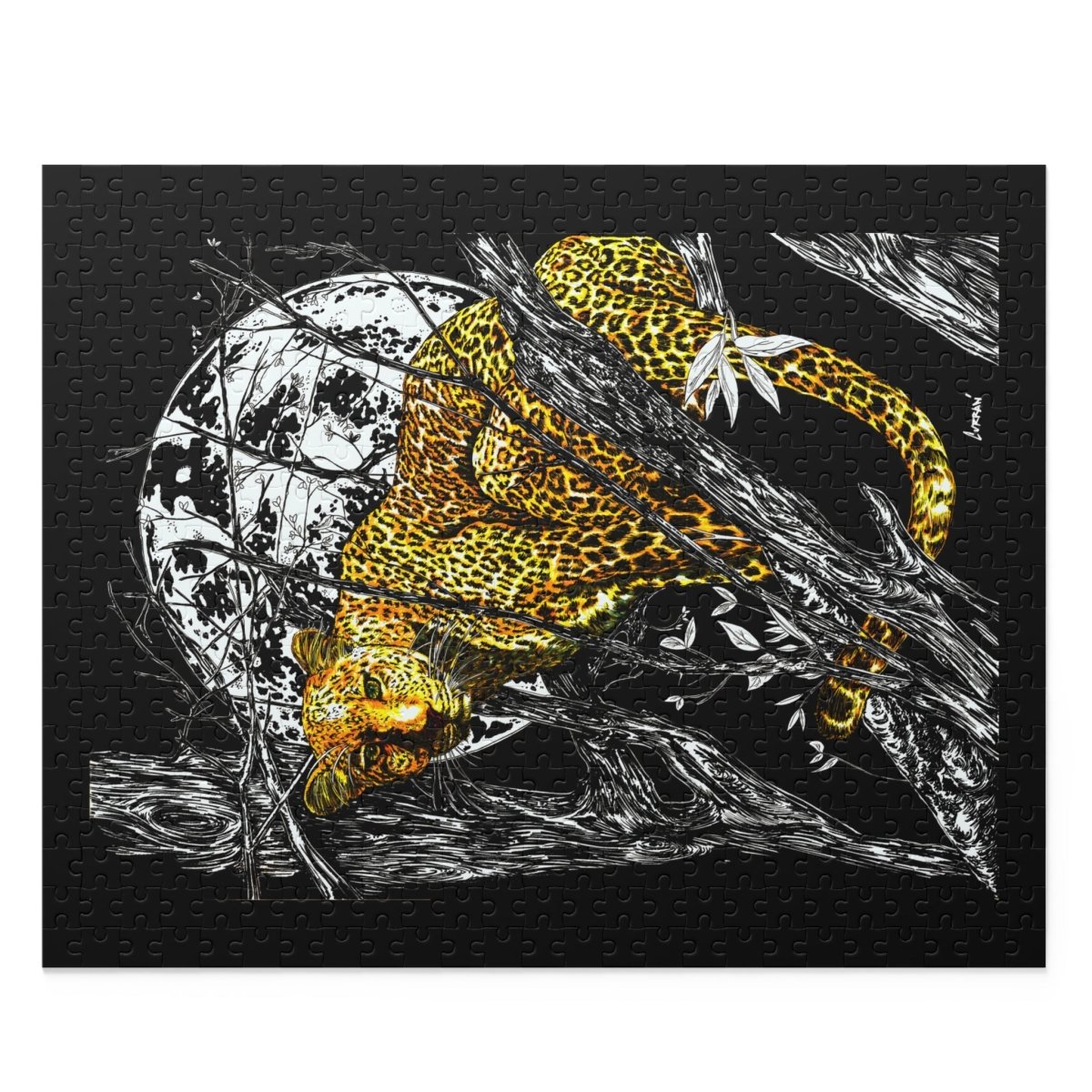 Jungle Leopard Puzzle - 120, 252, 500 - Piece Animal Art for Nature Lovers - Curran Artworks