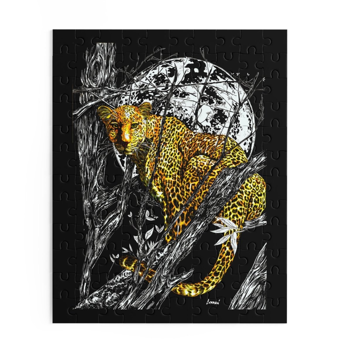 Jungle Leopard Puzzle - 120, 252, 500 - Piece Animal Art for Nature Lovers - Curran Artworks