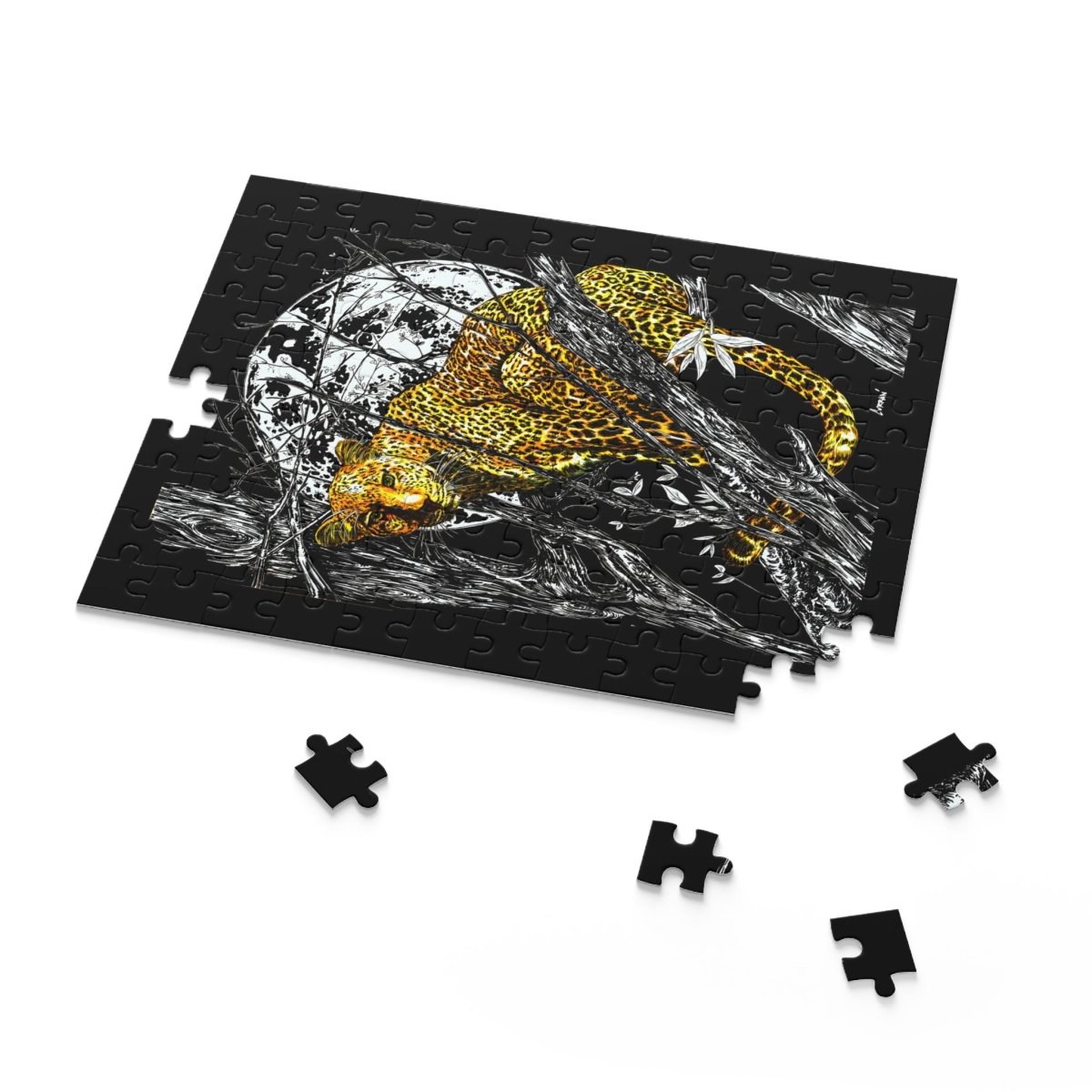 Jungle Leopard Puzzle - 120, 252, 500 - Piece Animal Art for Nature Lovers - Curran Artworks