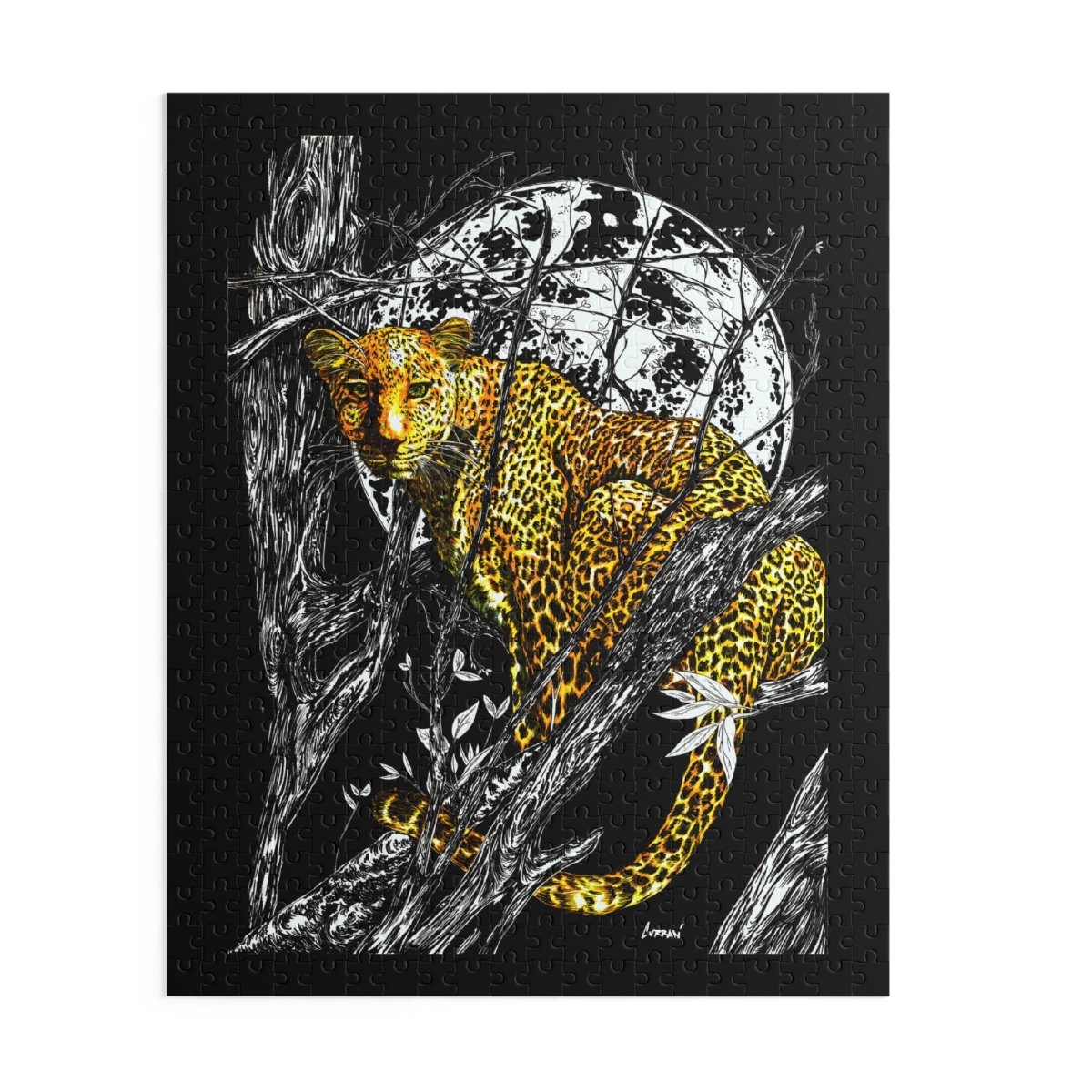 Jungle Leopard Puzzle - 120, 252, 500 - Piece Animal Art for Nature Lovers - Curran Artworks