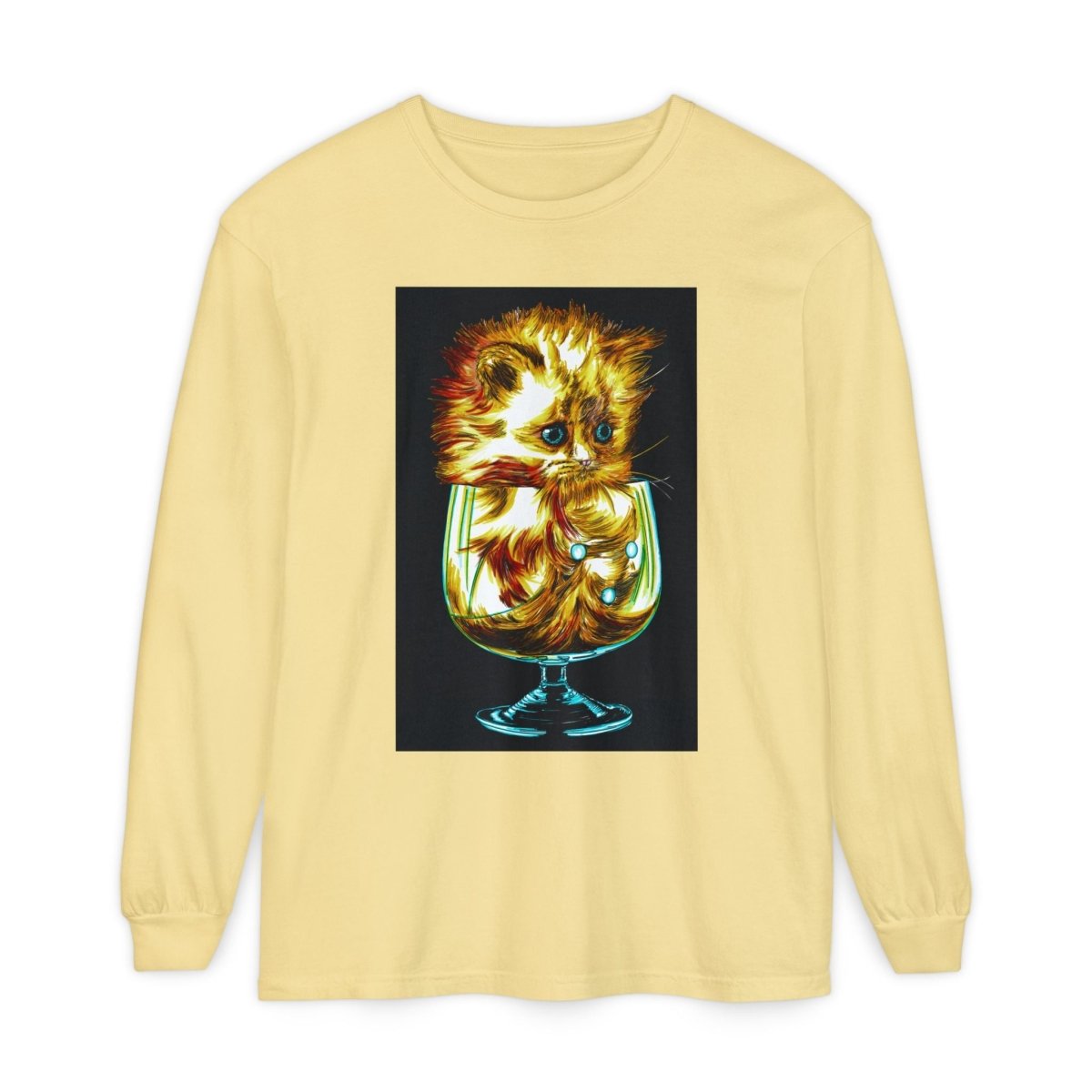 Kitten Graphic Long Sleeve T-Shirt - Cute & Comfy Unisex Tee - Curran Artworks