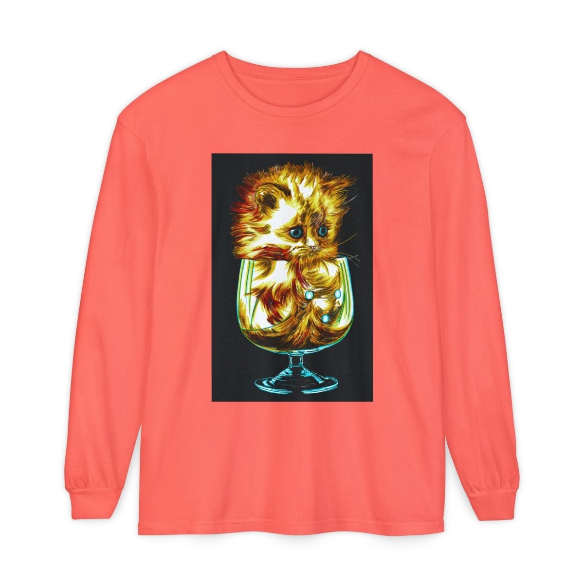 Kitten Graphic Long Sleeve T-Shirt - Cute & Comfy Unisex Tee - Curran Artworks