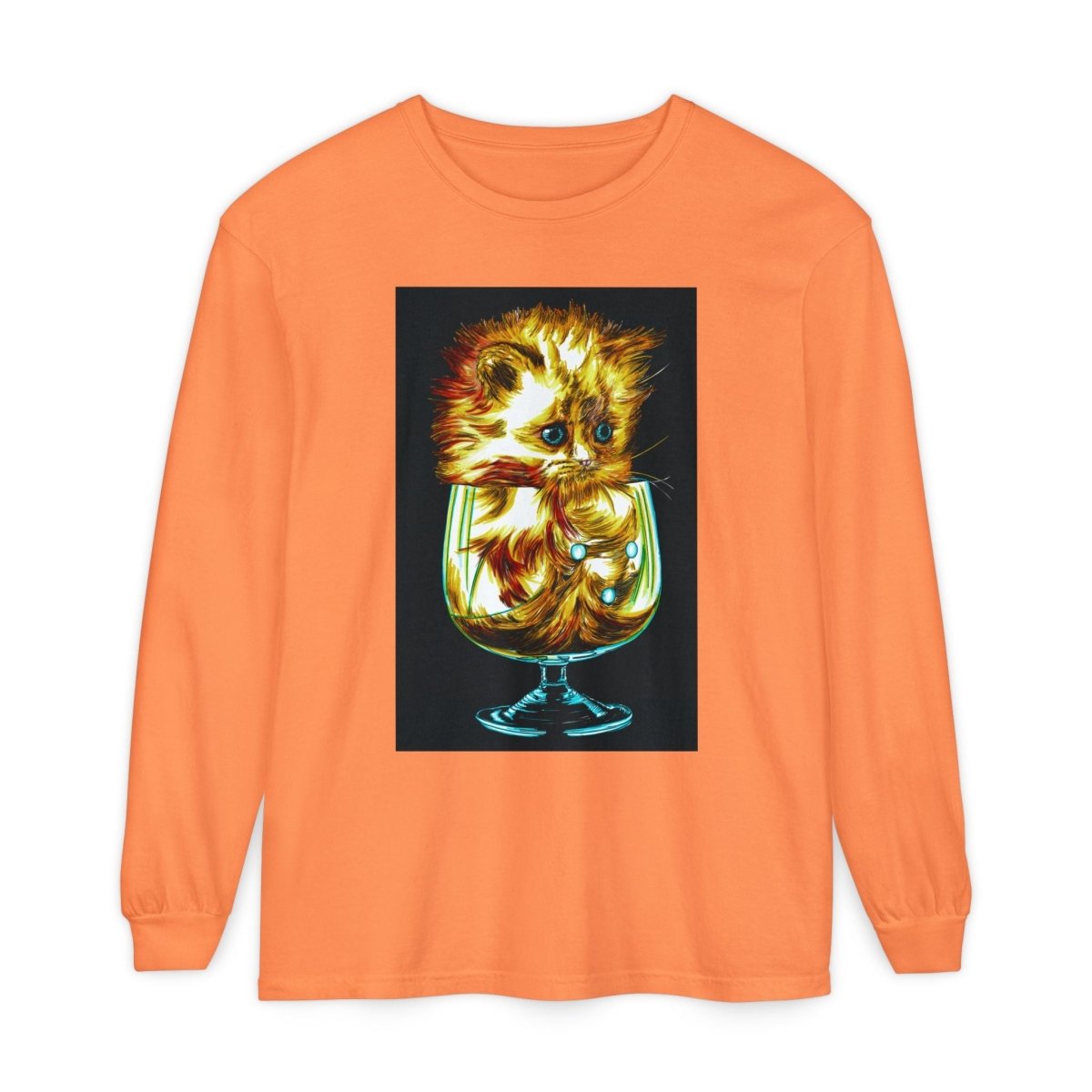 Kitten Graphic Long Sleeve T-Shirt - Cute & Comfy Unisex Tee - Curran Artworks