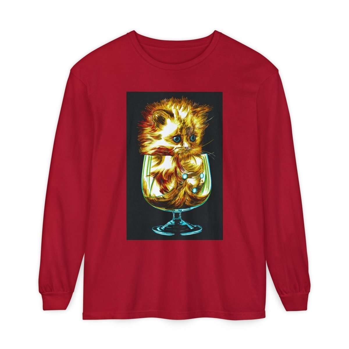 Kitten Graphic Long Sleeve T-Shirt - Cute & Comfy Unisex Tee - Curran Artworks