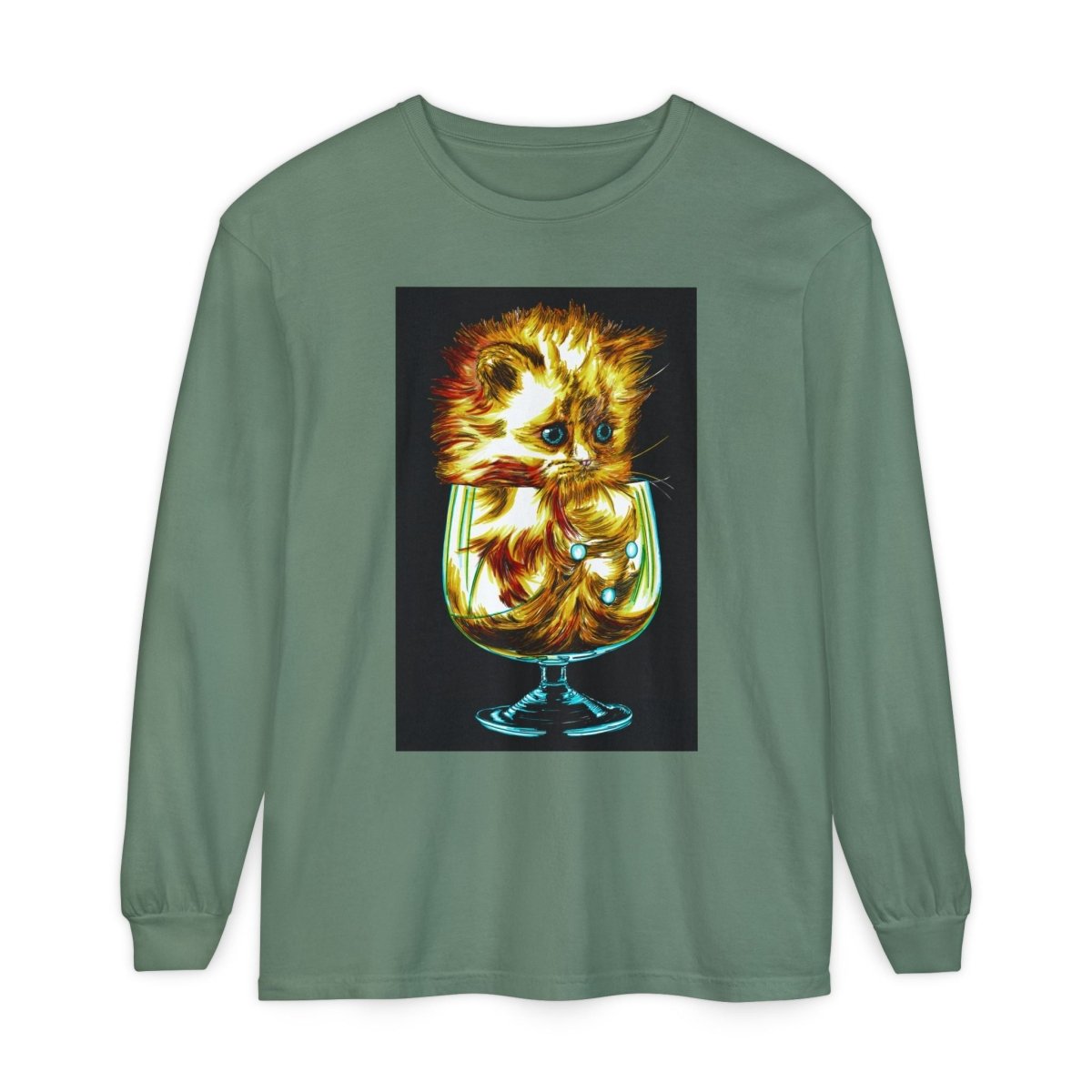 Kitten Graphic Long Sleeve T-Shirt - Cute & Comfy Unisex Tee - Curran Artworks