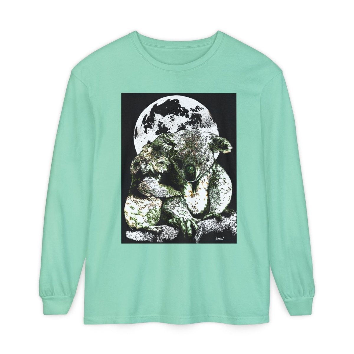 Koala Moon Unisex Long Sleeve T-Shirt - Nature Lover Apparel - Curran Artworks