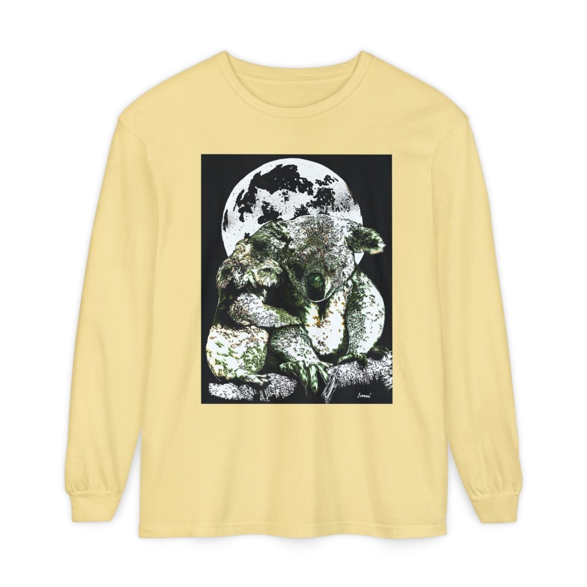 Koala Moon Unisex Long Sleeve T-Shirt - Nature Lover Apparel - Curran Artworks