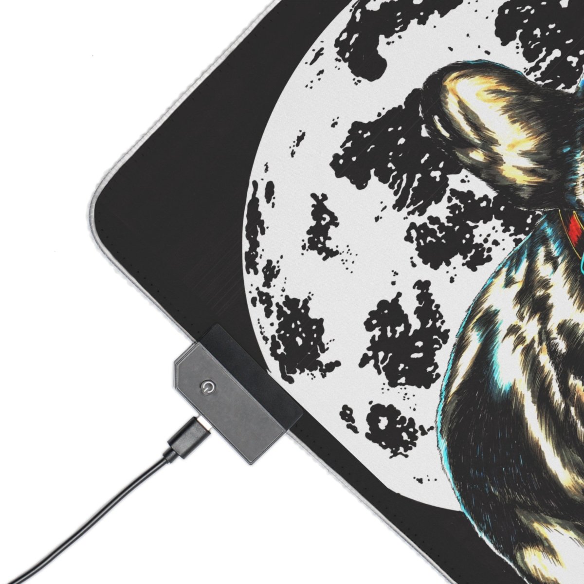 LED Gaming Mouse Pad - French Bulldog Design with Mood Lighting - Curran Artworks
