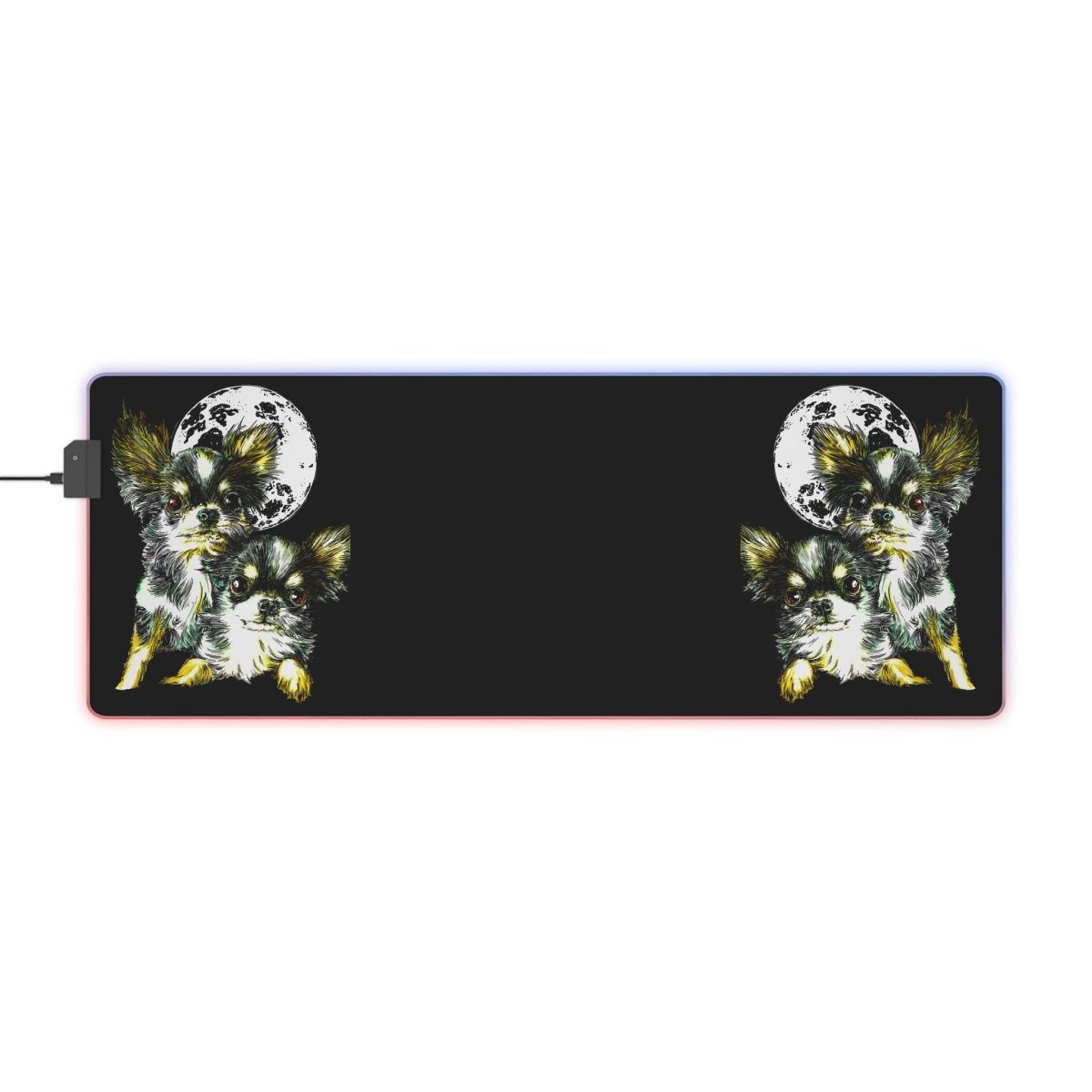 LED Gaming Mouse Pad with Chihuahua Design - Perfect for Gamers and Dog Lovers - Curran Artworks