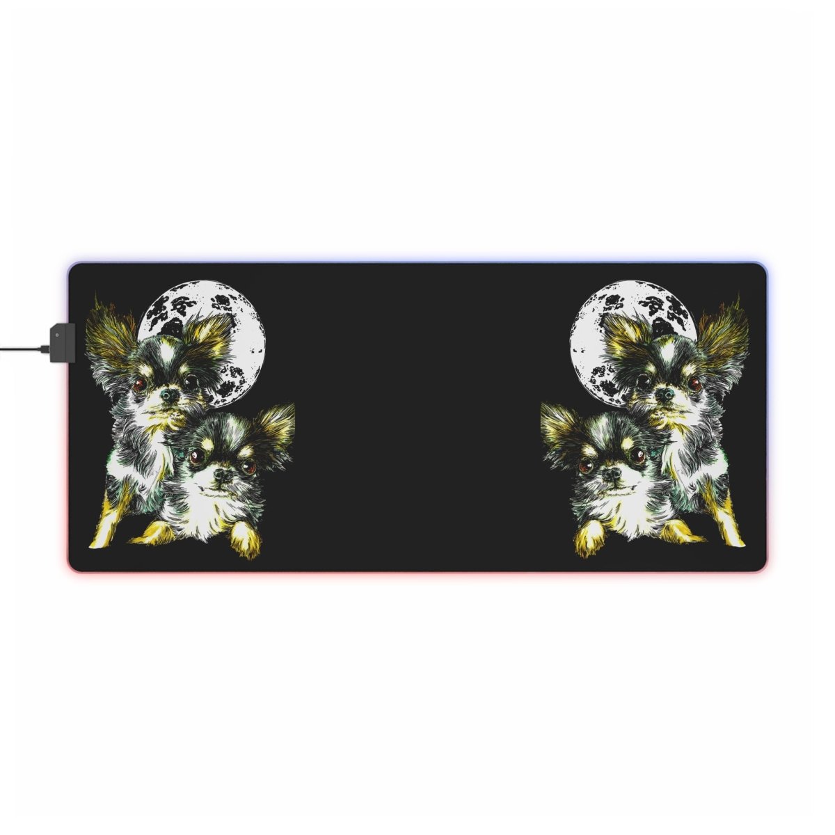 LED Gaming Mouse Pad with Chihuahua Design - Perfect for Gamers and Dog Lovers - Curran Artworks