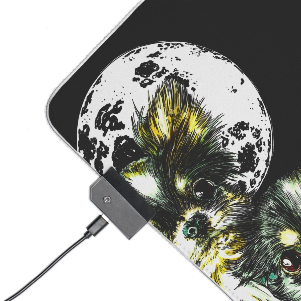 LED Gaming Mouse Pad with Chihuahua Design - Perfect for Gamers and Dog Lovers - Curran Artworks
