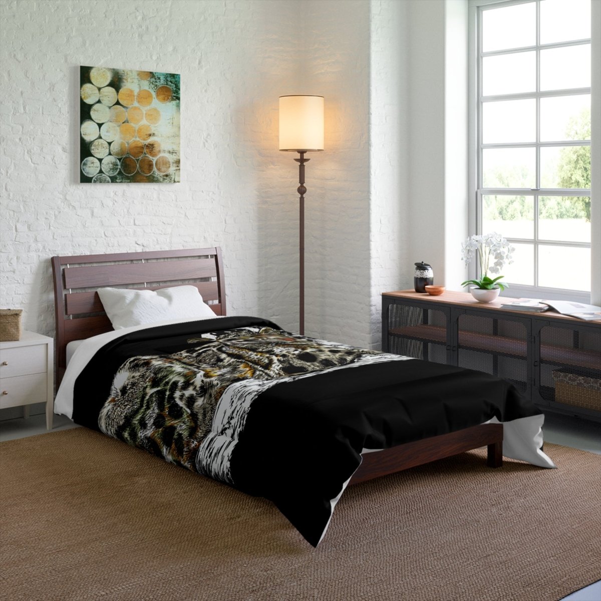 Leopard Comforter Wildlife Design for Cozy Bedrooms - Curran Artworks