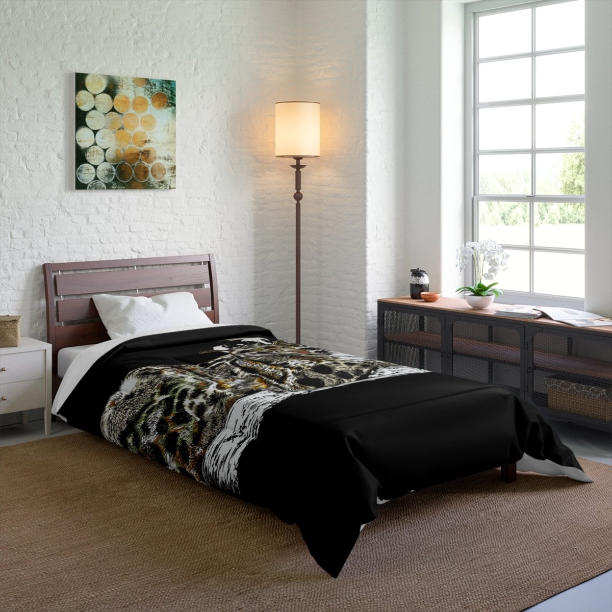 Leopard Comforter Wildlife Design for Cozy Bedrooms - Curran Artworks