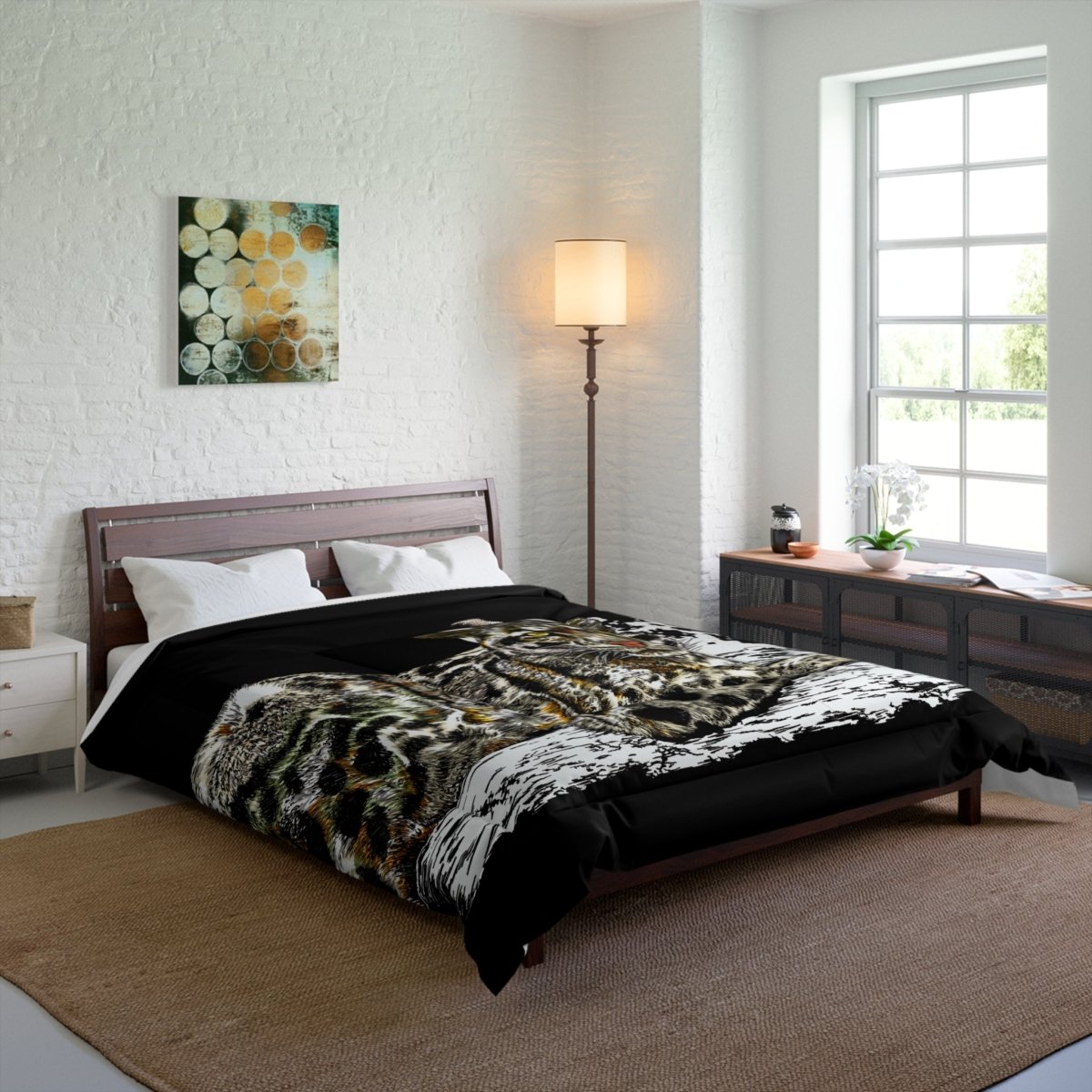 Leopard Comforter Wildlife Design for Cozy Bedrooms - Curran Artworks