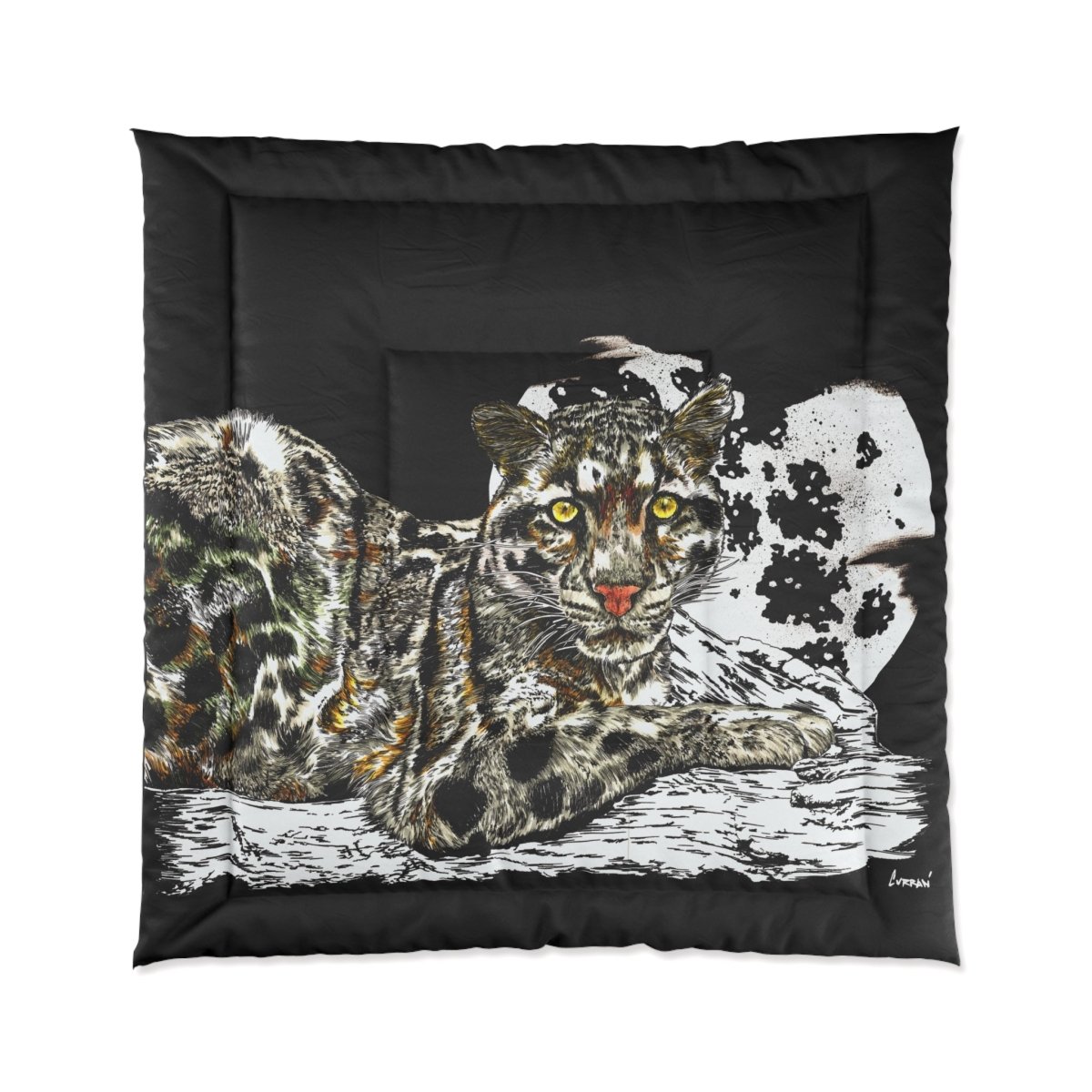 Leopard Comforter Wildlife Design for Cozy Bedrooms - Curran Artworks