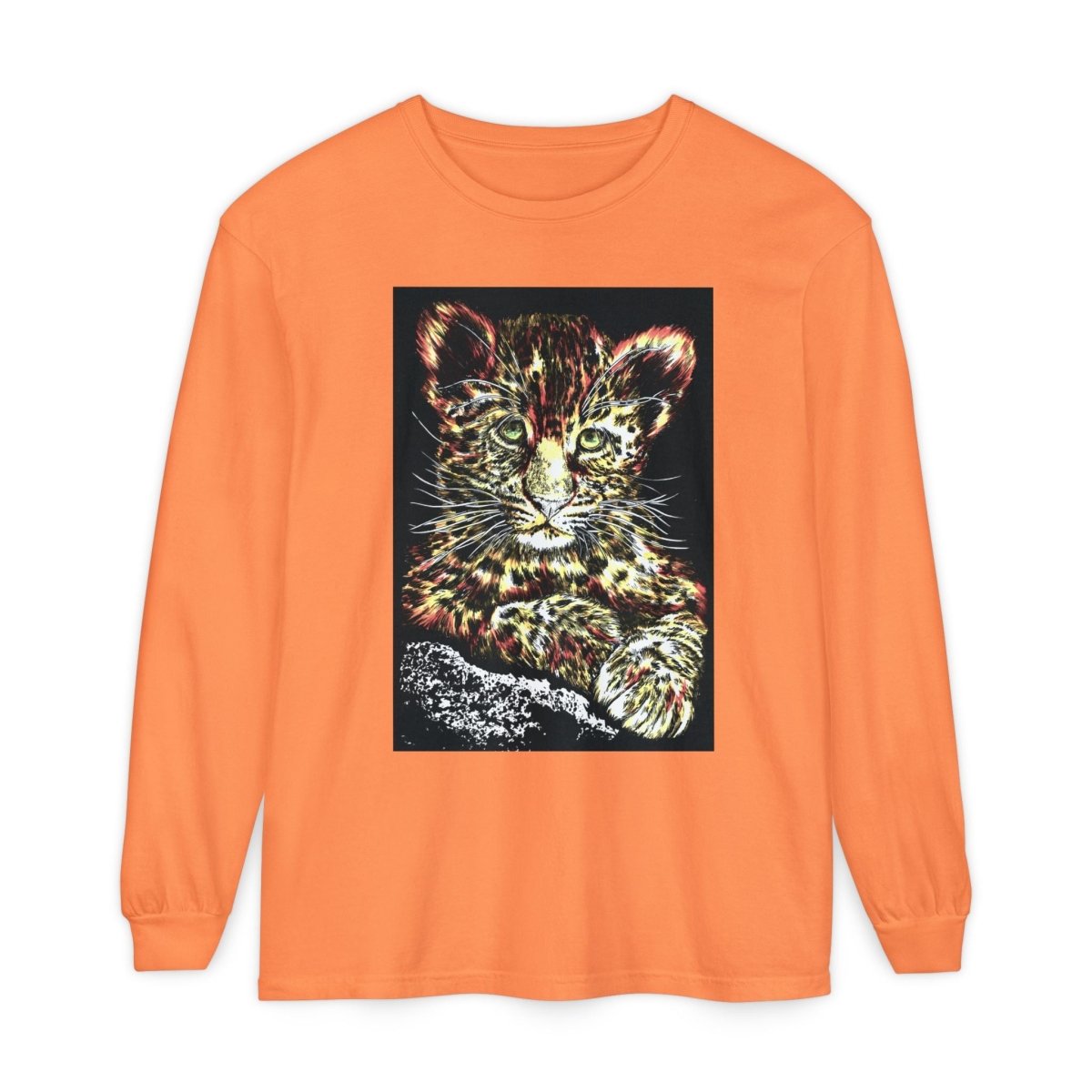 Leopard Cub Long Sleeve T-Shirt - Nature Lover's Gift - Curran Artworks