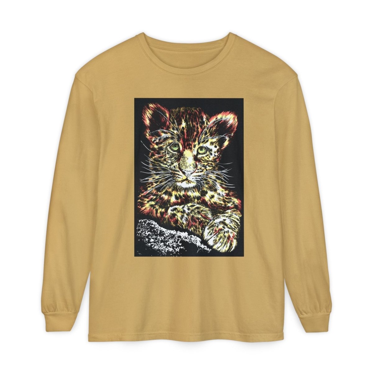 Leopard Cub Long Sleeve T-Shirt - Nature Lover's Gift - Curran Artworks