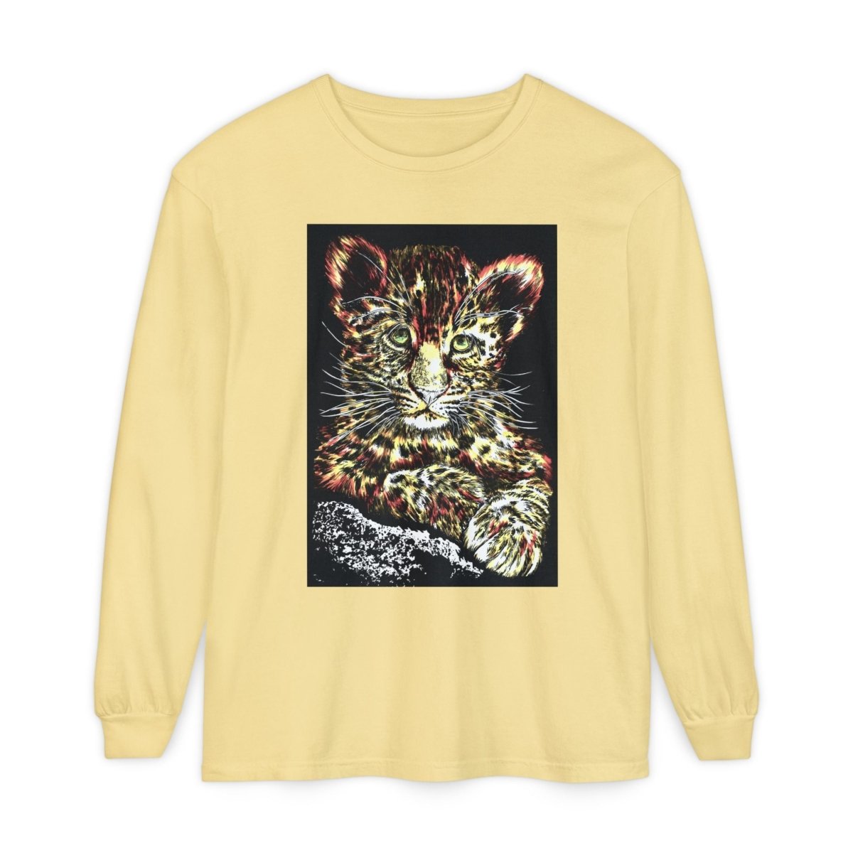 Leopard Cub Long Sleeve T-Shirt - Nature Lover's Gift - Curran Artworks
