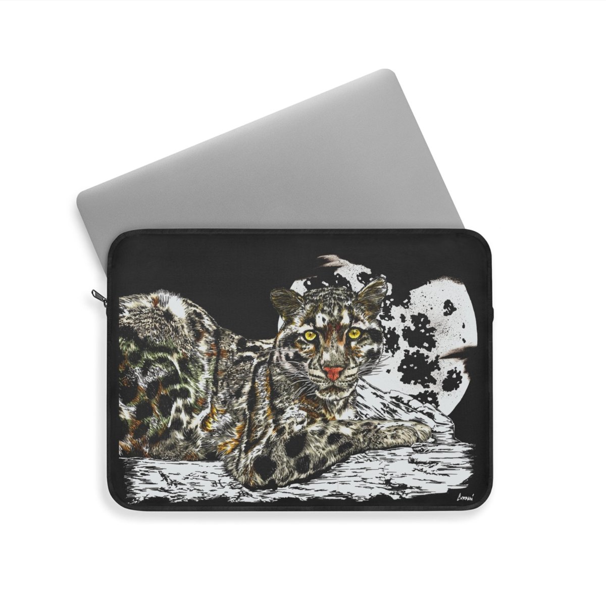Leopard Print Laptop Sleeve - Stylish & Protective Case for Tech Lovers - Curran Artworks