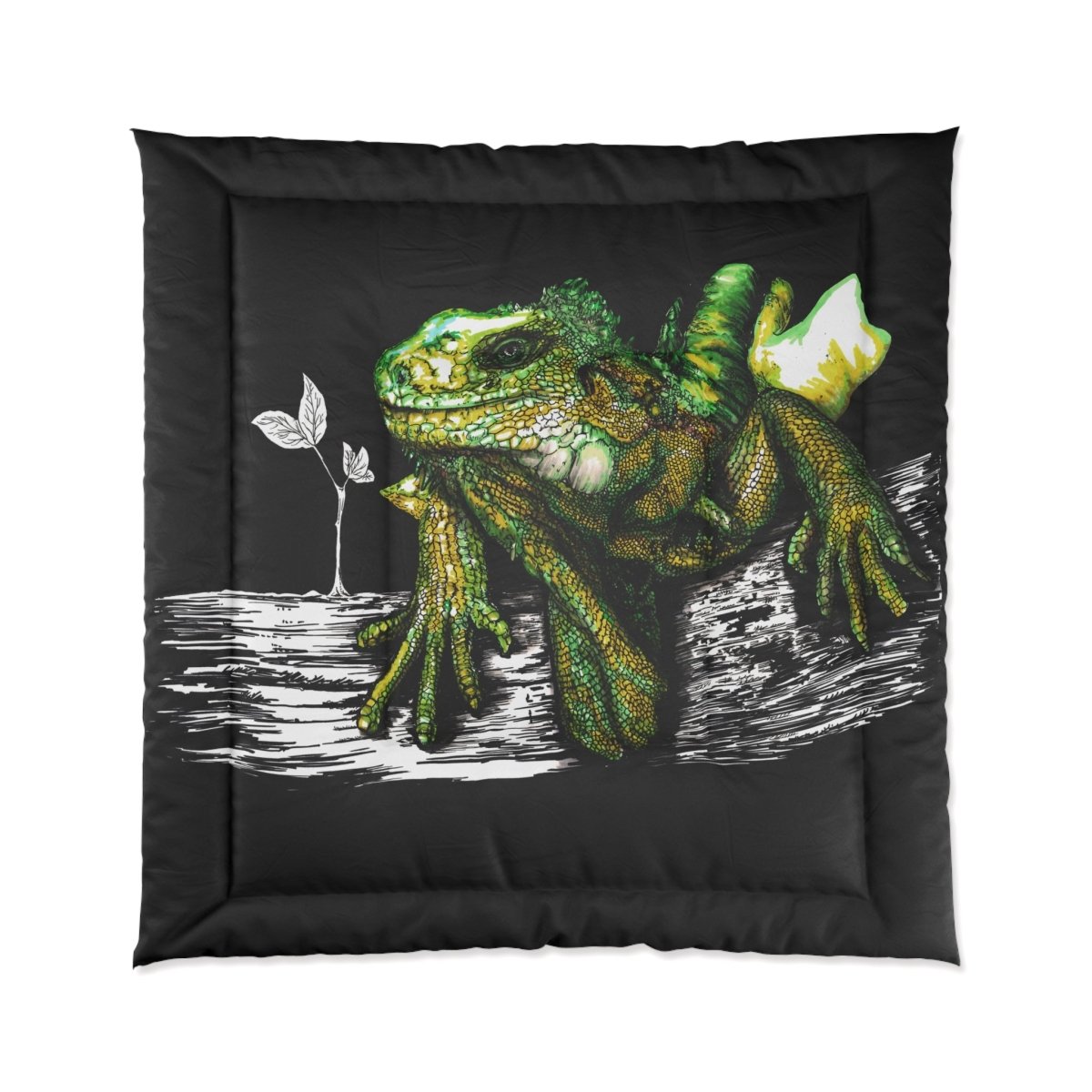 Lizard - Inspired Comforter - Cozy Home Decor for Nature Lovers - Curran Artworks