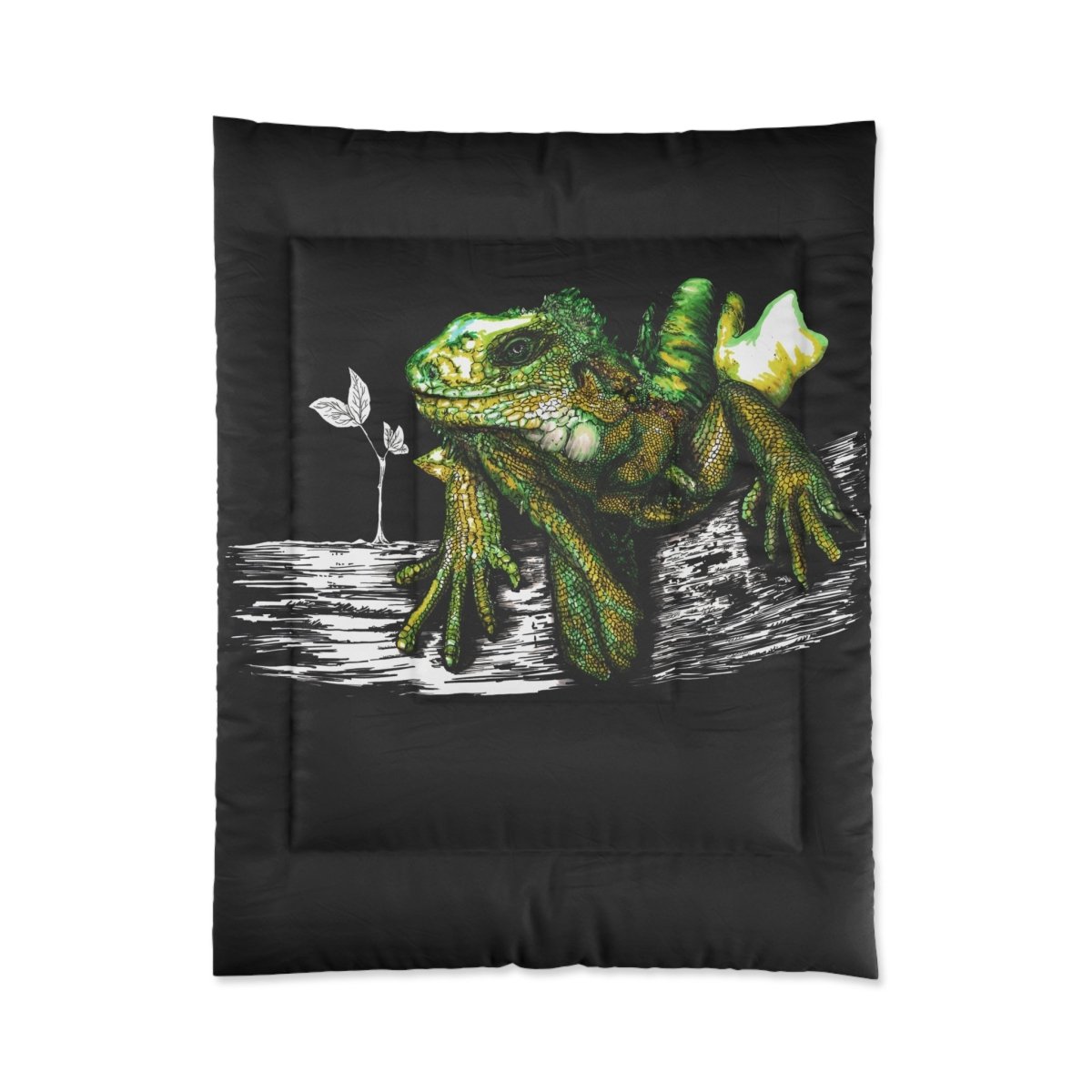 Lizard - Inspired Comforter - Cozy Home Decor for Nature Lovers - Curran Artworks