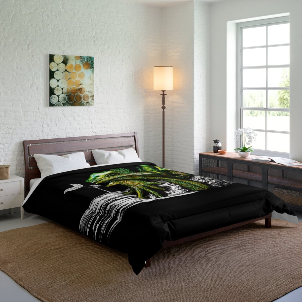 Lizard - Inspired Comforter - Cozy Home Decor for Nature Lovers - Curran Artworks