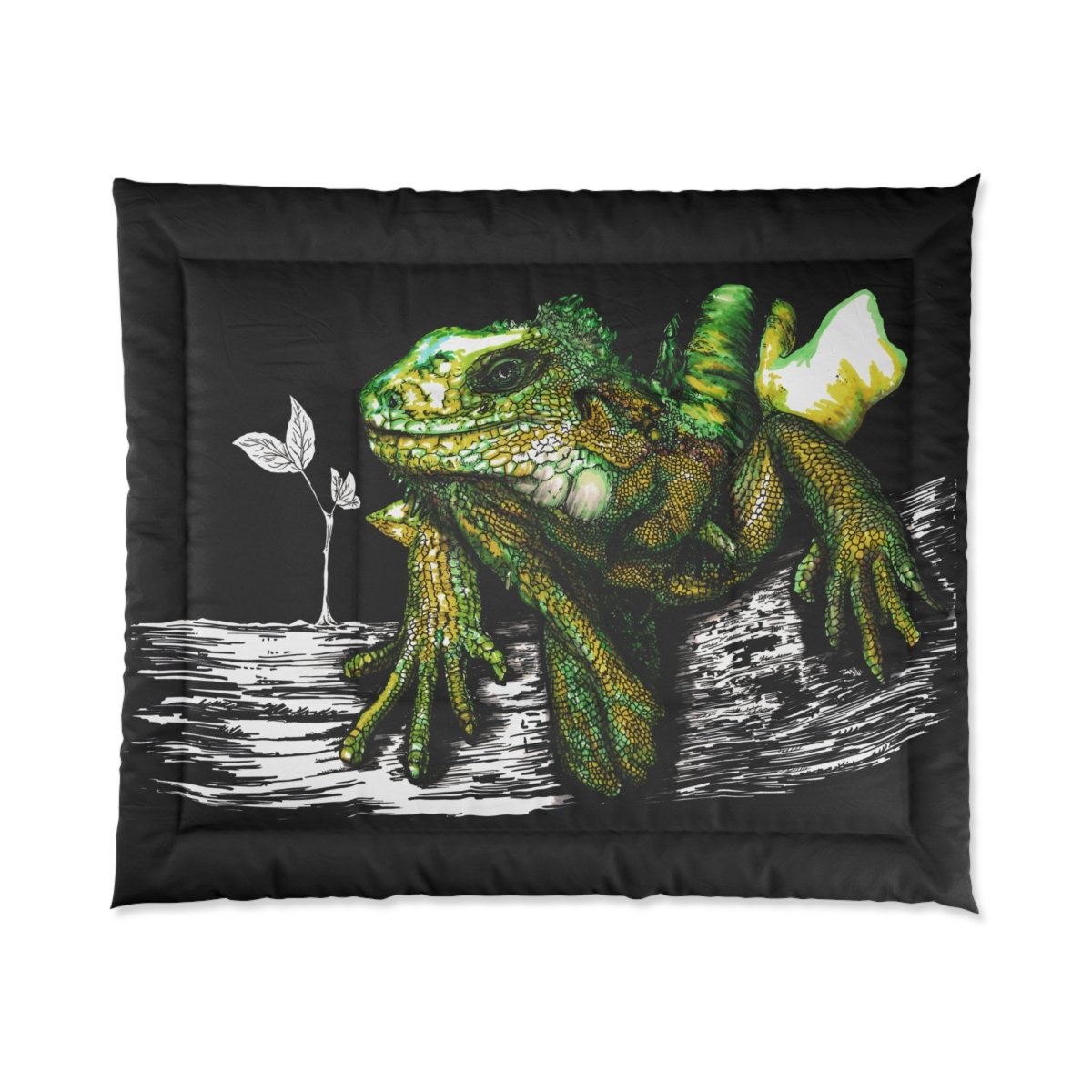 Lizard - Inspired Comforter - Cozy Home Decor for Nature Lovers - Curran Artworks