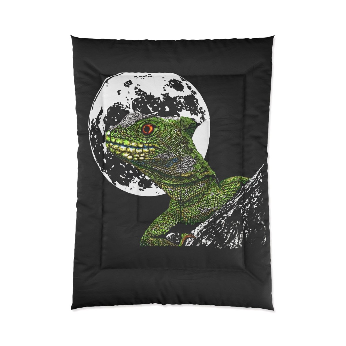 Lizard Moon Comforter - Cozy Bedding for Nature Lovers - Curran Artworks