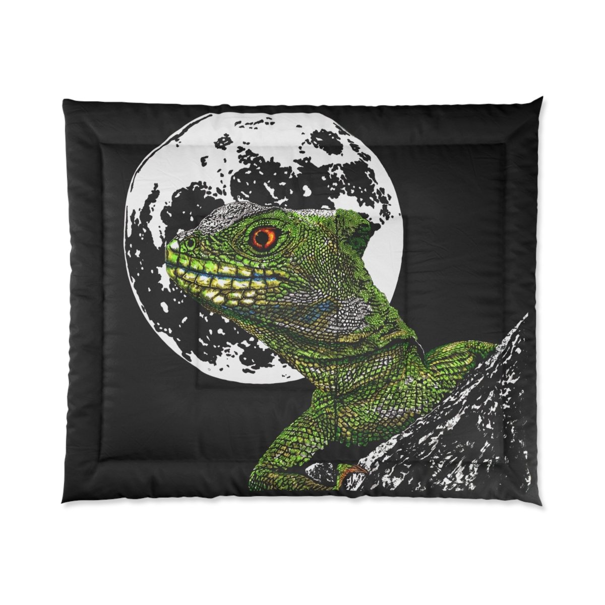 Lizard Moon Comforter - Cozy Bedding for Nature Lovers - Curran Artworks