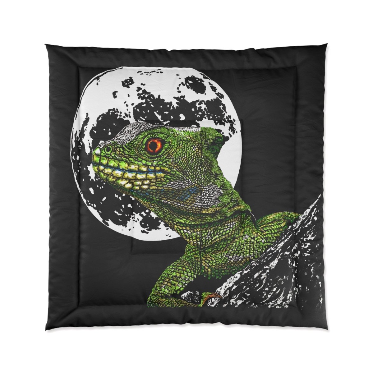 Lizard Moon Comforter - Cozy Bedding for Nature Lovers - Curran Artworks