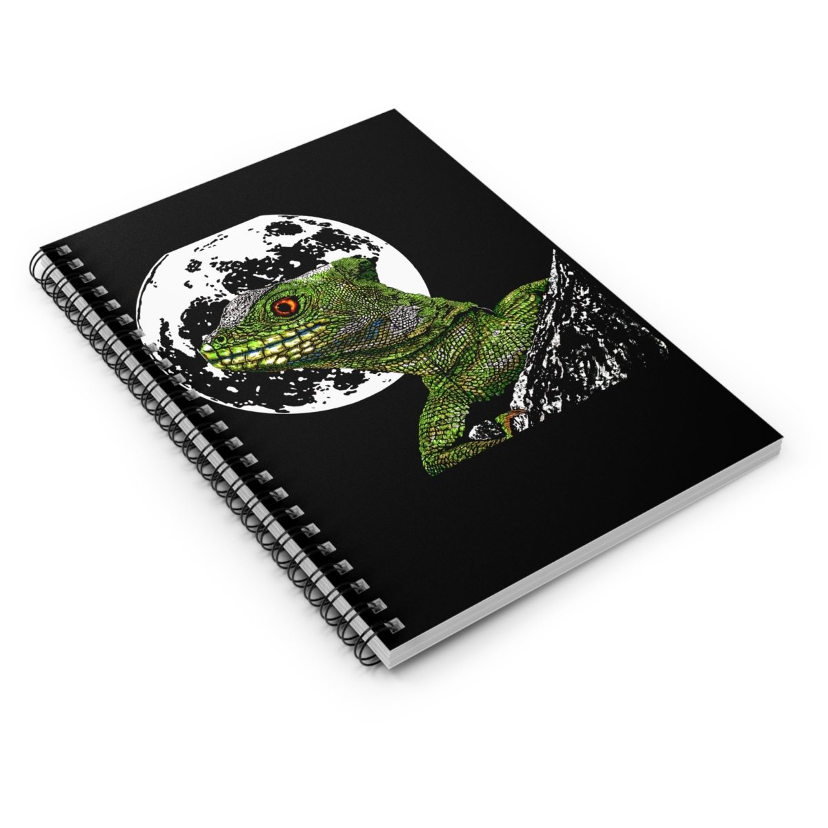 Lizard Moon Spiral Notebook - Ruled Line for Nature Lovers - Curran Artworks