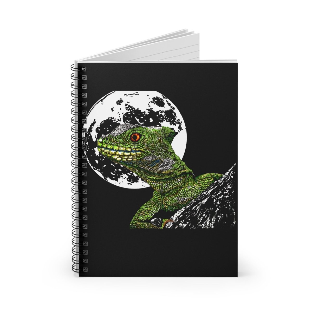 Lizard Moon Spiral Notebook - Ruled Line for Nature Lovers - Curran Artworks