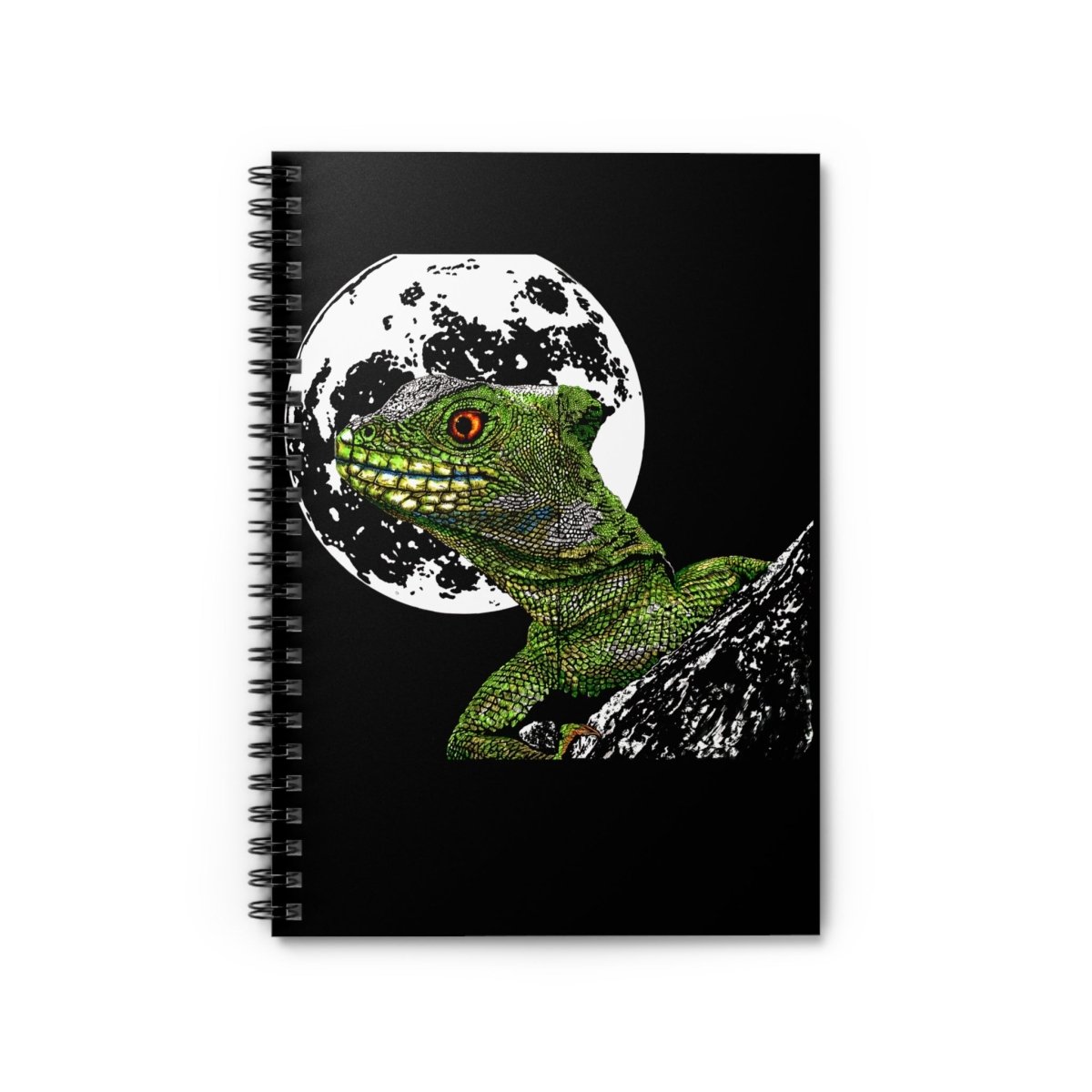 Lizard Moon Spiral Notebook - Ruled Line for Nature Lovers - Curran Artworks
