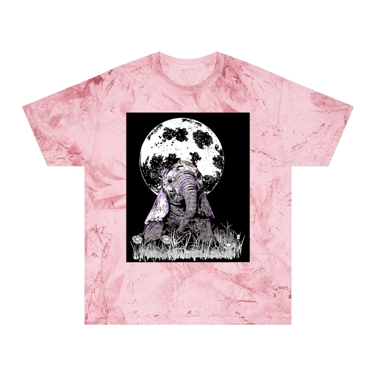 Majestic Baby Elephant Unisex Color Blast T-Shirt - Art for Nature Lovers - Curran Artworks