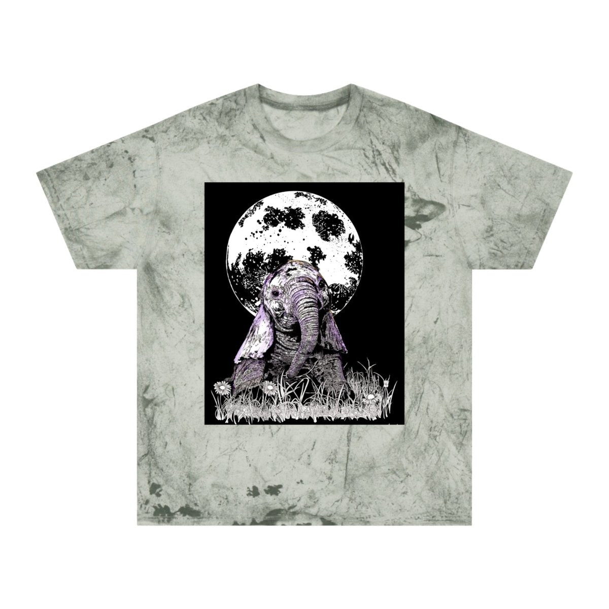 Majestic Baby Elephant Unisex Color Blast T-Shirt - Art for Nature Lovers - Curran Artworks
