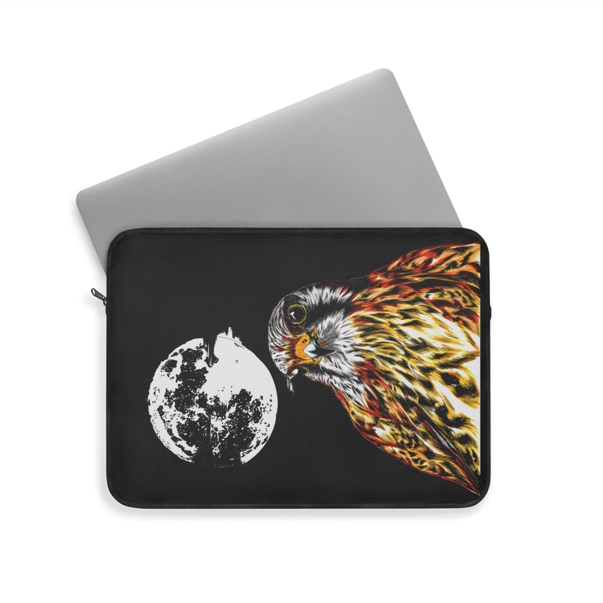 Majestic Falcon Laptop Sleeve - Artistic Design for Nature Lovers - Curran Artworks