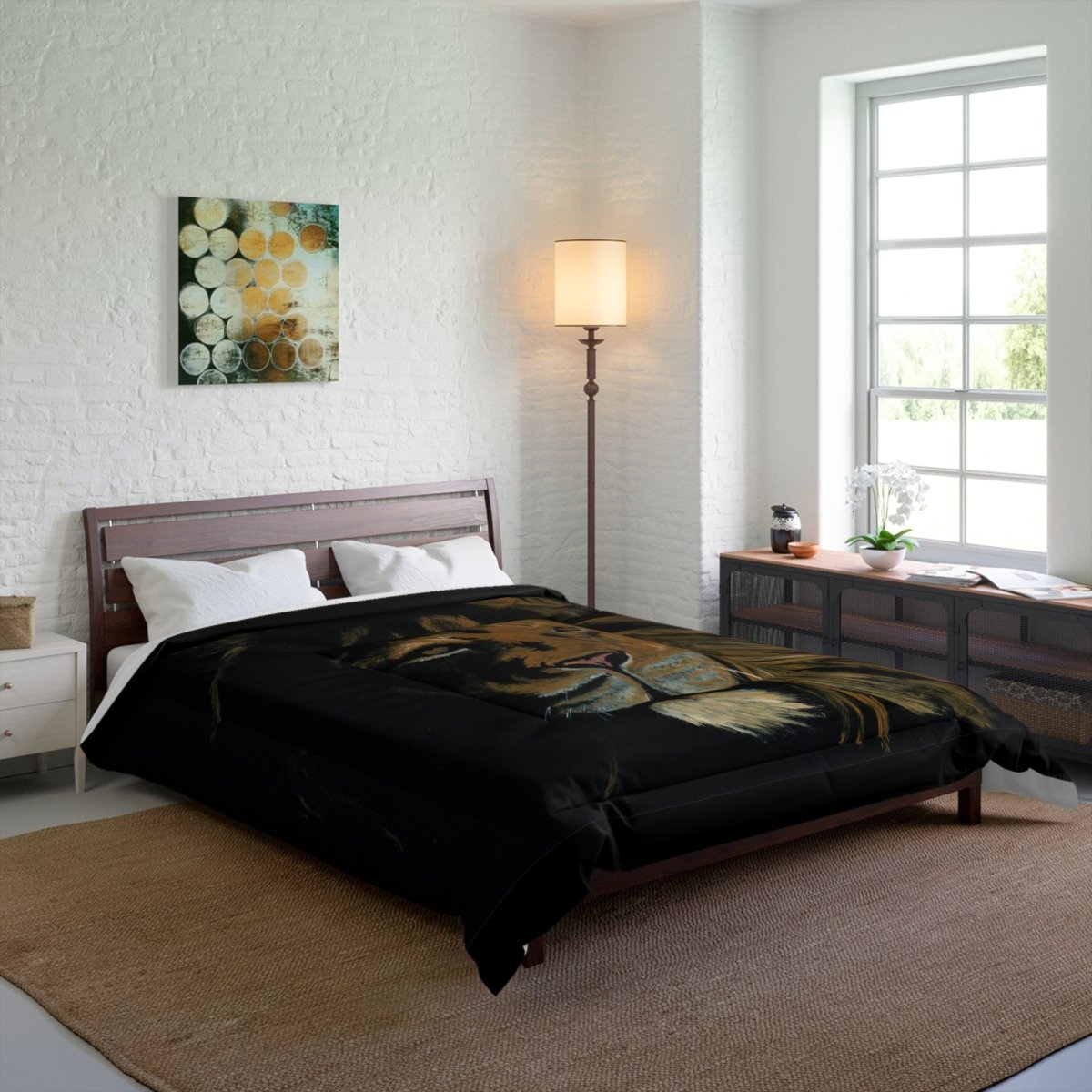 Majestic Lion Comforter - Cozy Animal - Themed Bedding for Nature Lovers - Curran Artworks