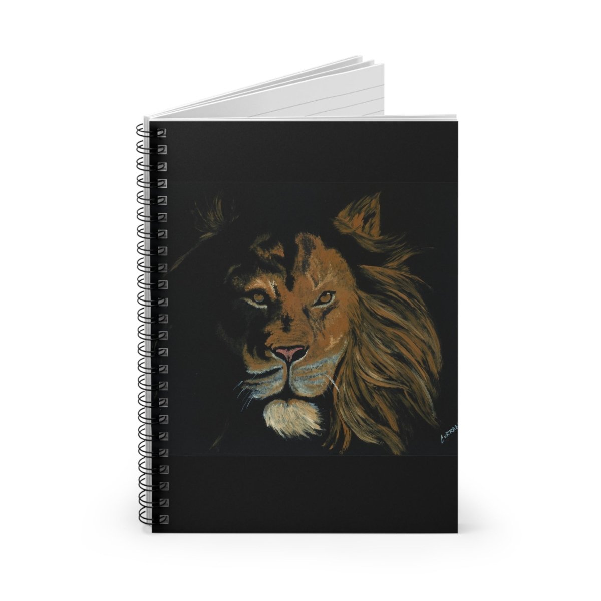 Majestic Lion Spiral Notebook - Ruled Lines for Inspiration & Creativity - Curran Artworks
