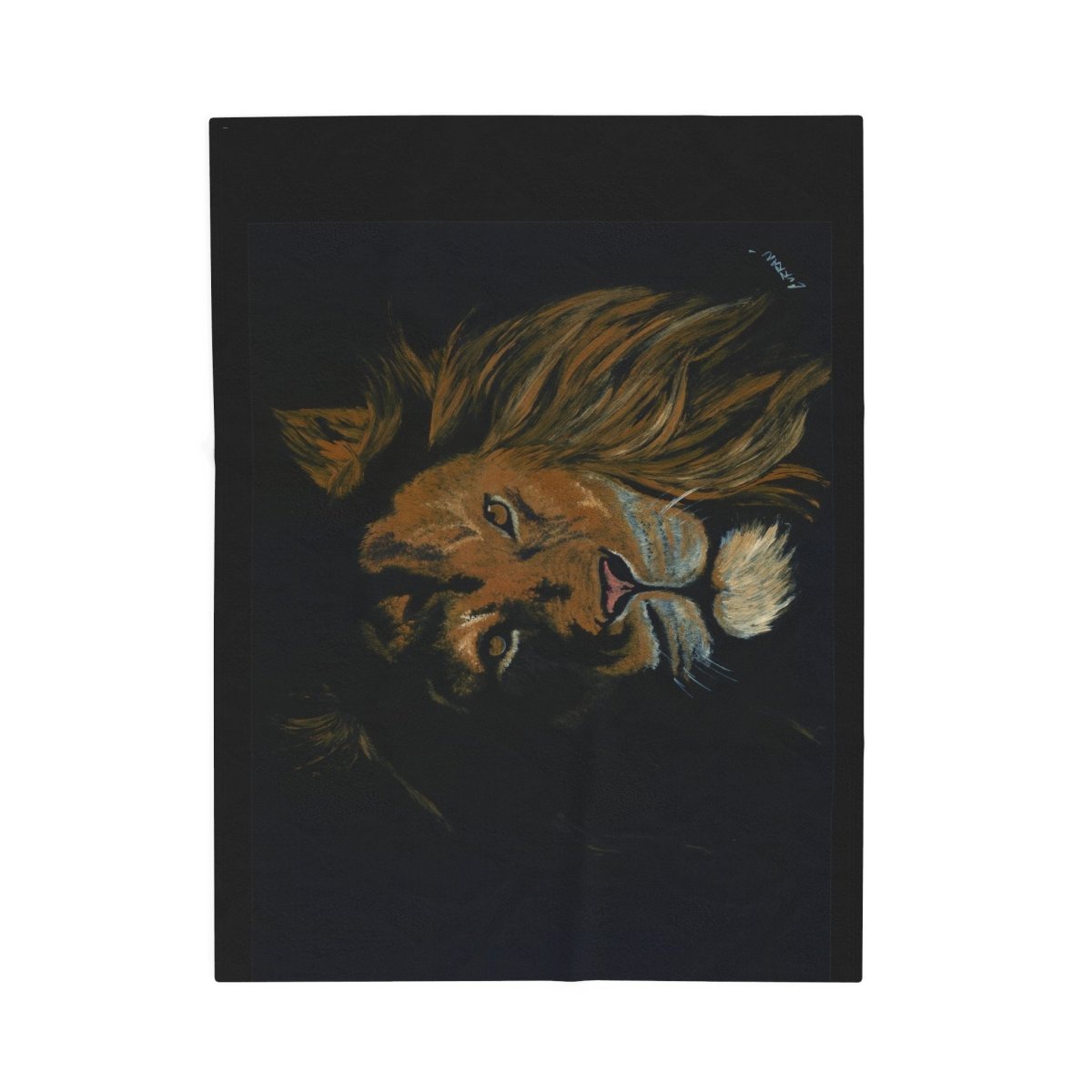 Majestic Lion Velveteen Plush Blanket - Cozy Animal Throw for Nature Lovers - Curran Artworks