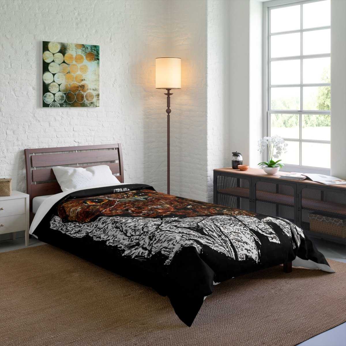 Majestic Owl Comforter - Cozy Nature - Inspired Bedding for Wildlife Lovers - Curran Artworks