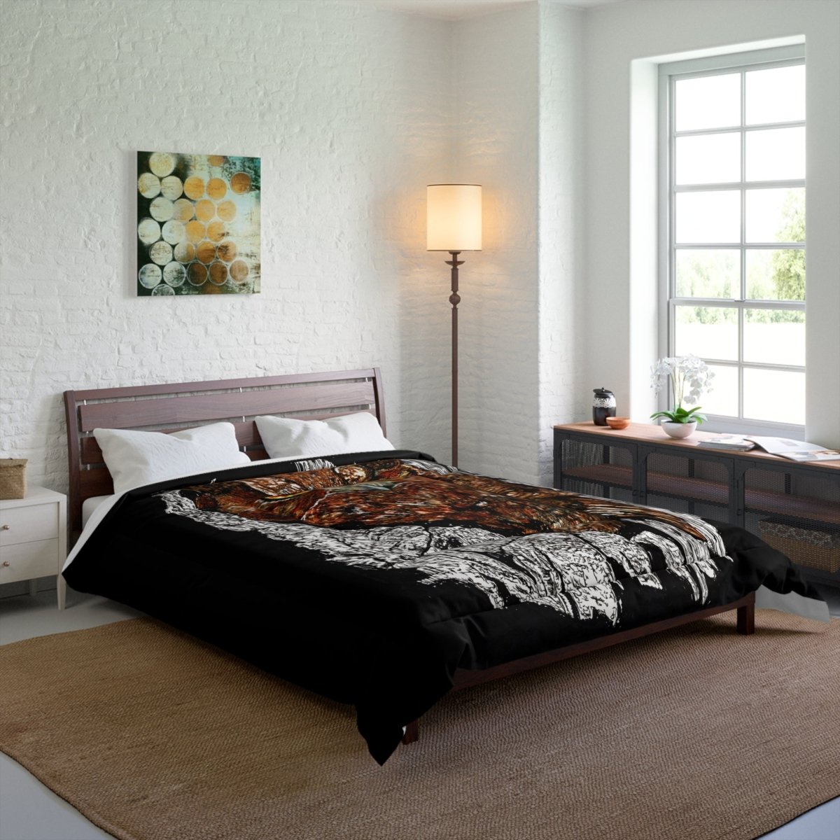 Majestic Owl Comforter - Cozy Nature - Inspired Bedding for Wildlife Lovers - Curran Artworks