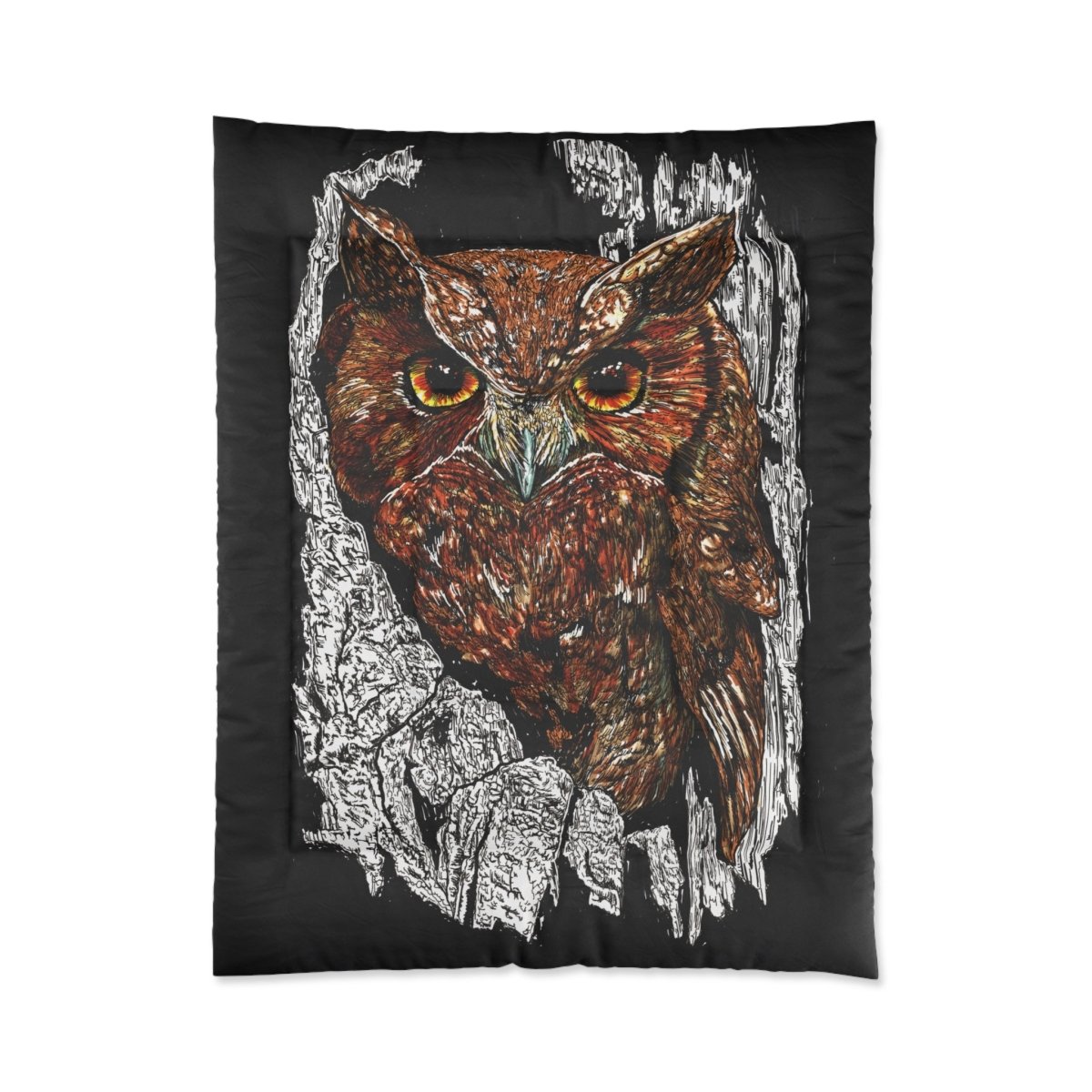 Majestic Owl Comforter - Cozy Nature - Inspired Bedding for Wildlife Lovers - Curran Artworks